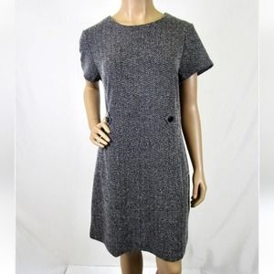TAHARI‎ Tweed Black and White Academia Sheath Dress Size Medium